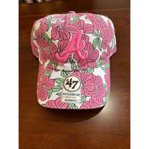NEW Atlanta Braves Womens Florentina Adjustable Floral Baseball Cap '47 Brand Pi